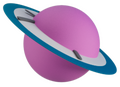 Image of a planet with rings (looks like Saturn)